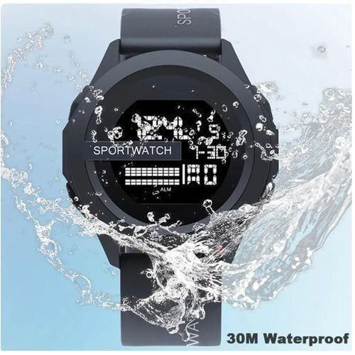 【Clearance Sale】Men's fashionable sports digital circular luminous leisure multi-functional rubber strap watch - 50m Water Resistance, Sports & Fashionable, for Outdoor Adventure & Decoration