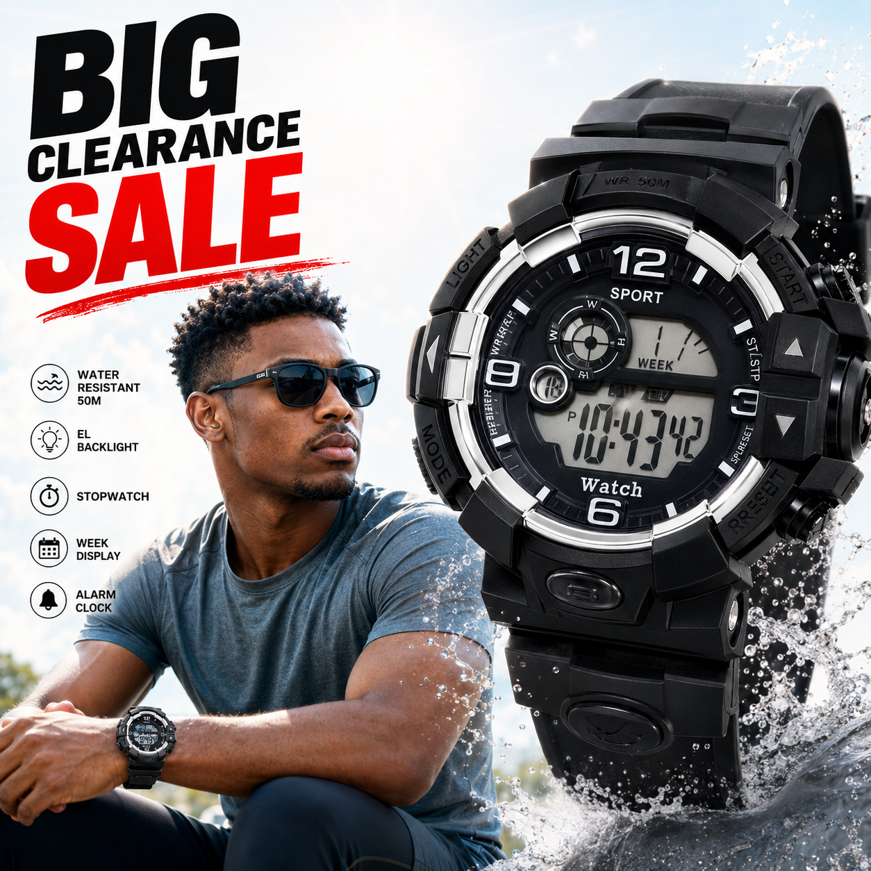 Small - fresh and Sweet Digital Watch - for Female Middle School Students, Best - friend and Couple Style, Sports - themed, Waterproof and Luminous, also for Boys