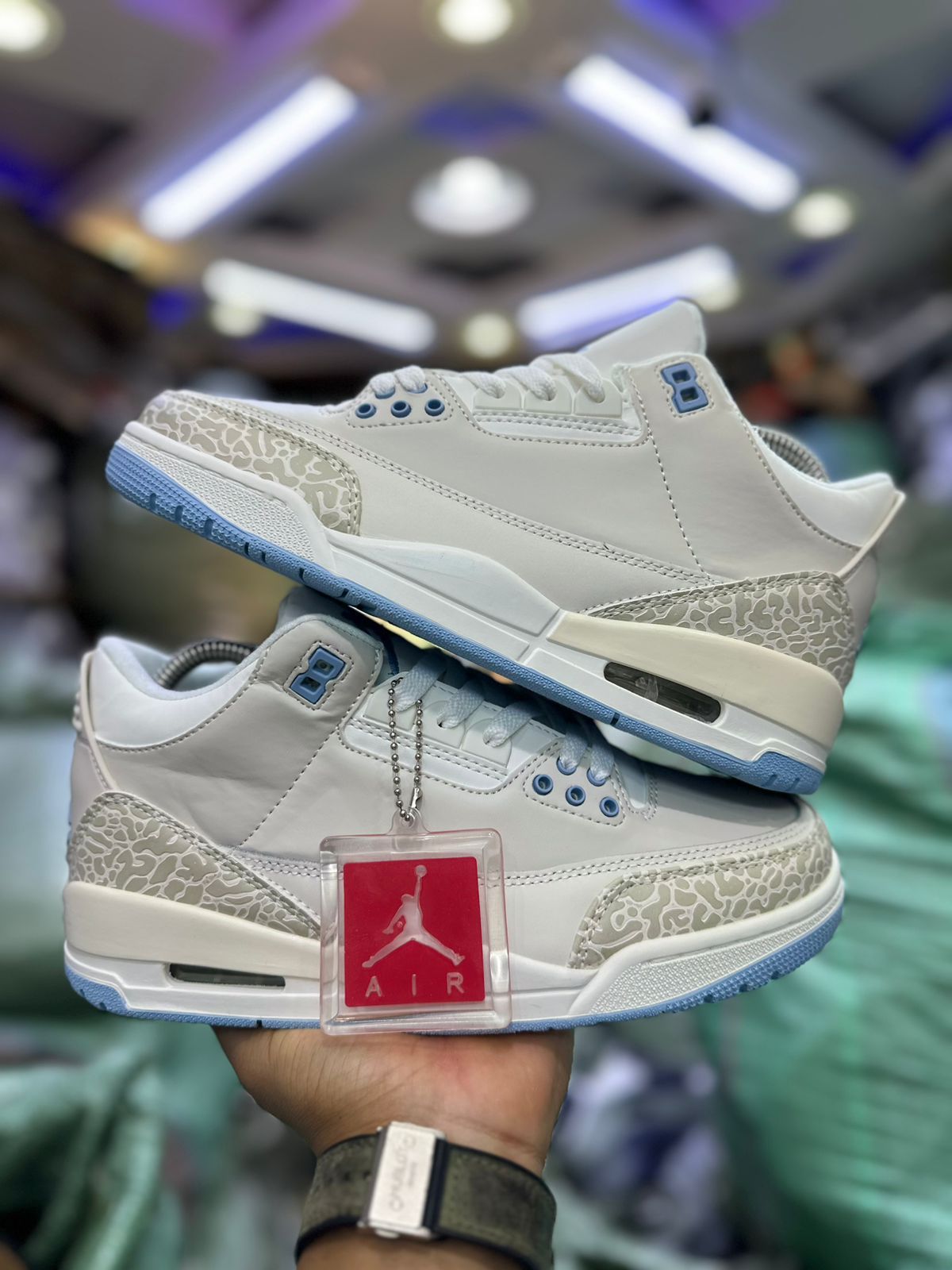 🔥🔥🔥Air Jordan 3 UNC OG Quality Pure Leather Sneaker