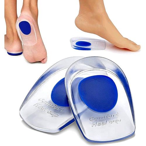 Silicone Shoe Heel Pad Support Height Increase Insole Shoes Insoles Heel for Heel Pain Heel Cups Shoes Sole Bite Protector for Men and Women (Insole)-pair