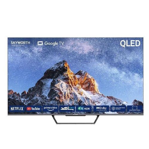 SKYWORTH 75" INCH 75Q6800H 4K UHD QLED SMART GOOGLE  ANDROID TV, NETFLIX, PRIME VIDEO, YOUTUBE TELEVISION  WITH  FREE TV GUARD AND WALL BRACKET -1 YEAR WARRANTY