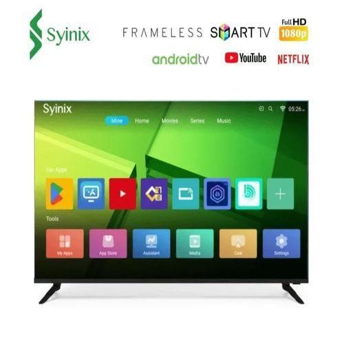 SYINIX 43"INCH 43S65H  SMART  2K FULL HD LED TV, HDMI, ANDROID 11.0, USB 2.0, ECO FRIENDLY, NARROW BEZEL, DVB-T2, YOUTUBE, NETFLIX, PRIME VIDEO +TV GUARD AND WALL BRACKET- 1 YEAR WARRANTY