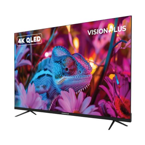 Vision Plus 50 inch Smart QLED TV Frameless VP8850QV 4K UHD Frameless V+ OS Television 50" , Bluetooth, NETFLIX OFFICIAL SMART CONTENT TV, DOLBY AUDIO + FREE TV Guard + Wall Bracket-2 Years warranty