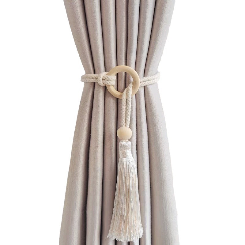New minimalist luxury curtain tiebacks, a pair of tassel woven ropes for storage and home decoration.