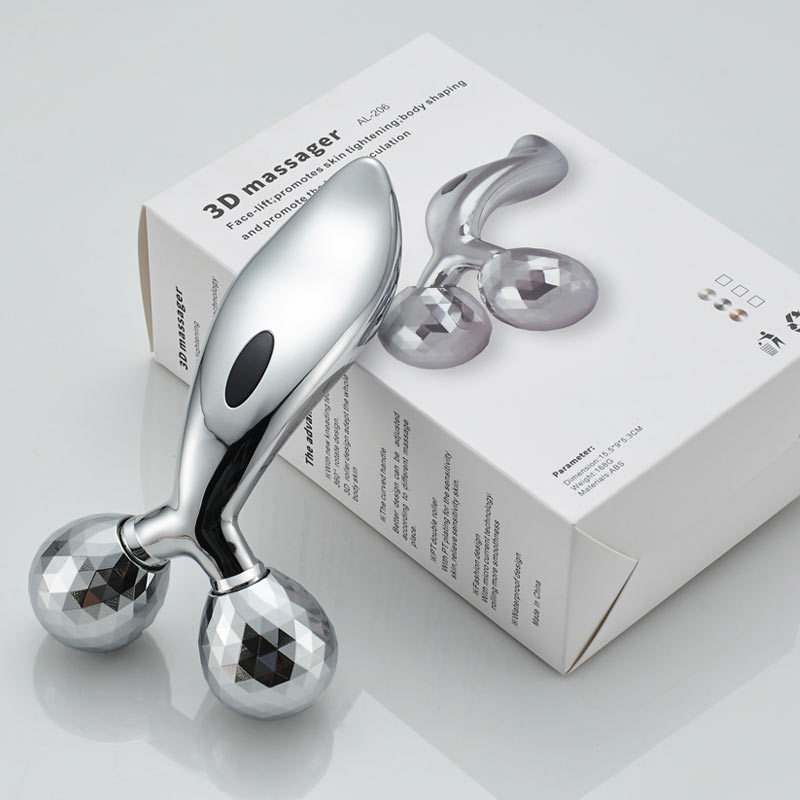 Manual roller 3D face lifting double chin slimming face device for tightening masseter muscles, V-line face slimming and leg slimming beauty