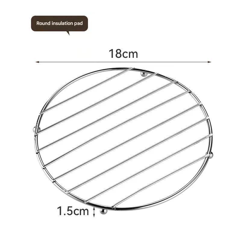Thickened stainless steel pot holder, heat-insulating mat rack, versatile household kitchen steamer rack, anti-scalding dish rack, multi-functional drain rack
