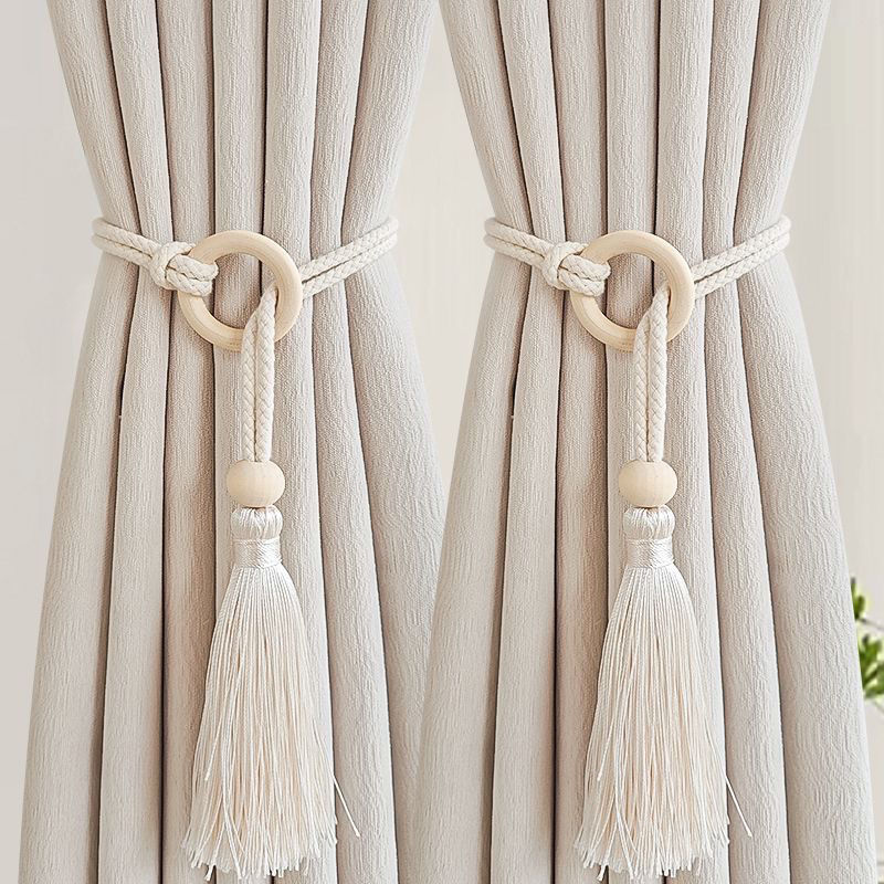 New minimalist luxury curtain tiebacks, a pair of tassel woven ropes for storage and home decoration.