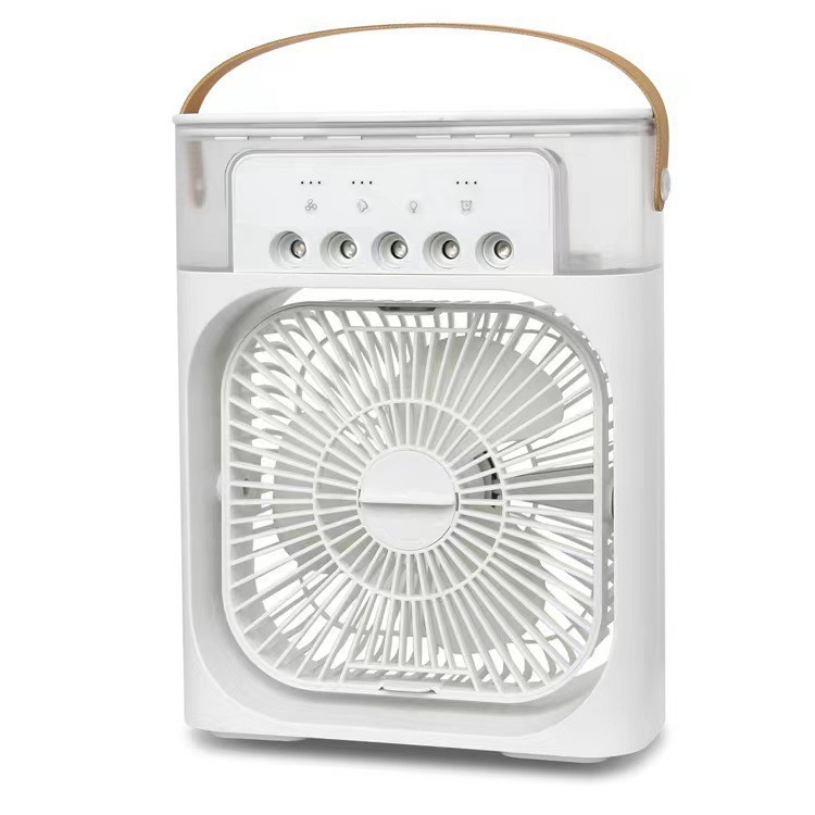 Five-hole spray fan, small fan, mini fan, multi-functional fan for dormitory, office, and home use.