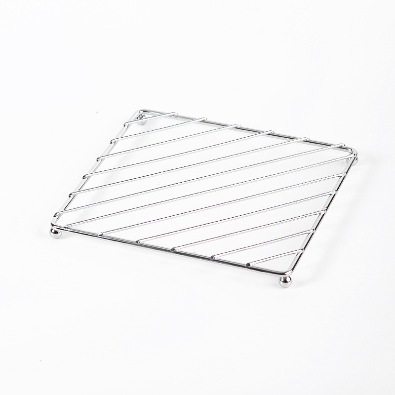 Thickened stainless steel pot holder, heat-insulating mat rack, versatile household kitchen steamer rack, anti-scalding dish rack, multi-functional drain rack