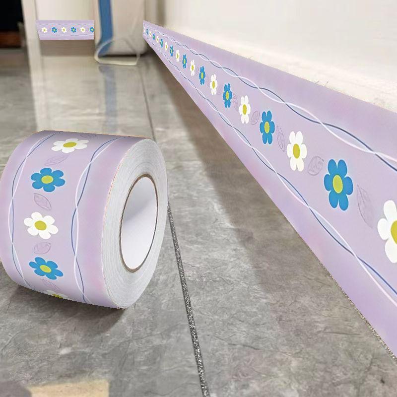 Self-adhesive baseboard stickers, waterproof and moisture-proof tile wall stickers, waistline stickers, kitchen cabinet baseboards, concealing unsightly decorations.（10CM*5M）