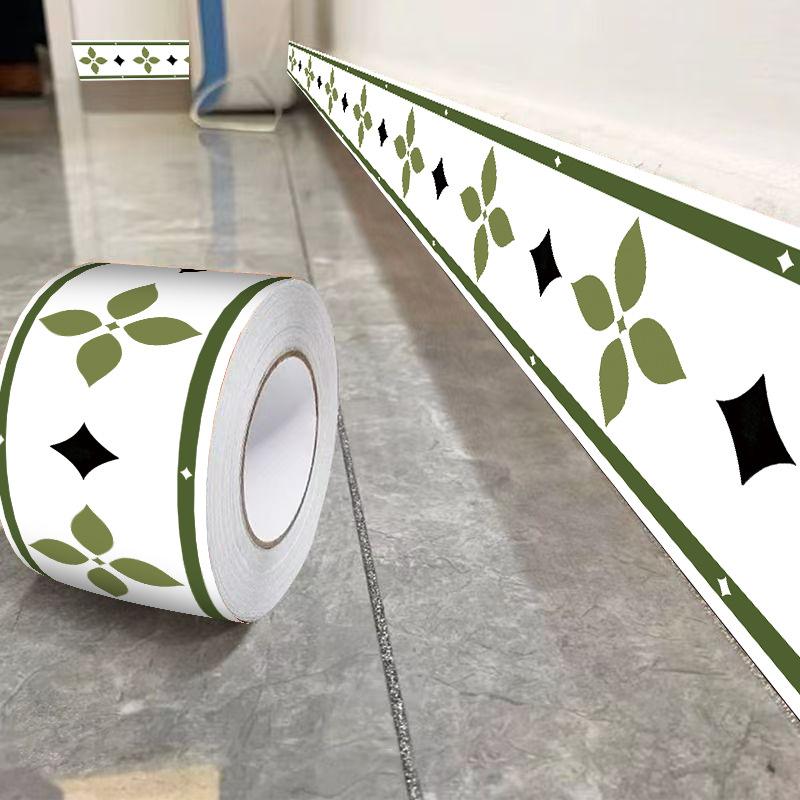 Self-adhesive baseboard stickers, waterproof and moisture-proof tile wall stickers, waistline stickers, kitchen cabinet baseboards, concealing unsightly decorations.（10CM*5M）