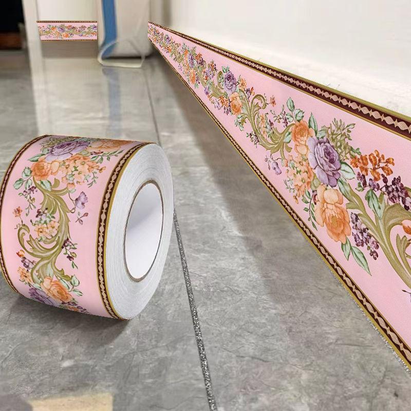 Self-adhesive baseboard stickers, waterproof and moisture-proof tile wall stickers, waistline stickers, kitchen cabinet baseboards, concealing unsightly decorations.（10CM*5M）