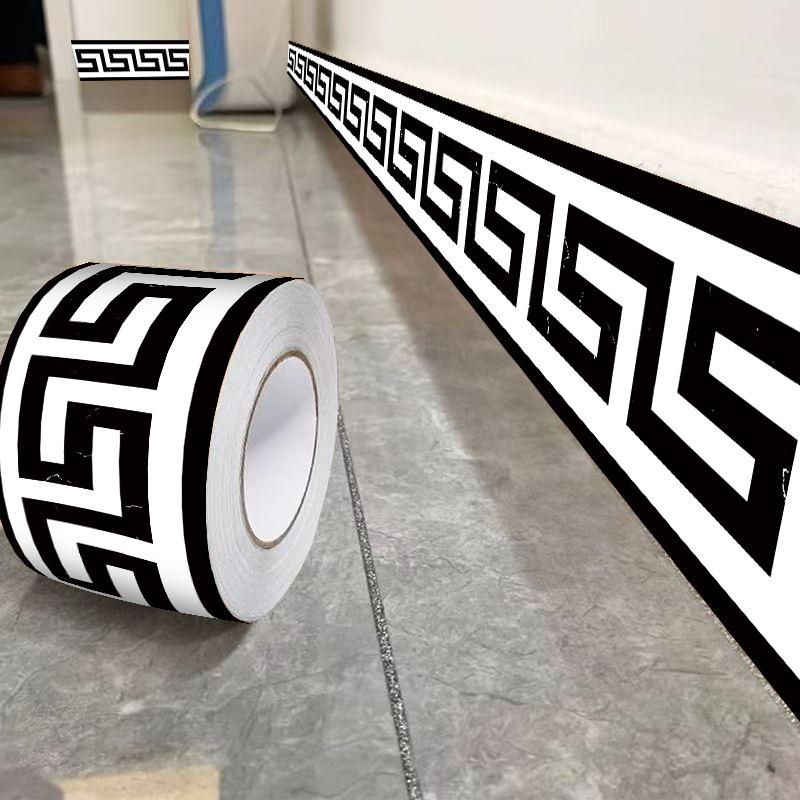 Self-adhesive baseboard stickers, waterproof and moisture-proof tile wall stickers, waistline stickers, kitchen cabinet baseboards, concealing unsightly decorations.（10CM*5M）