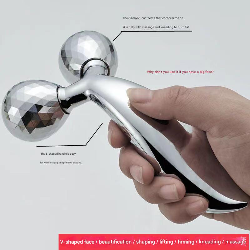 Manual roller 3D face lifting double chin slimming face device for tightening masseter muscles, V-line face slimming and leg slimming beauty