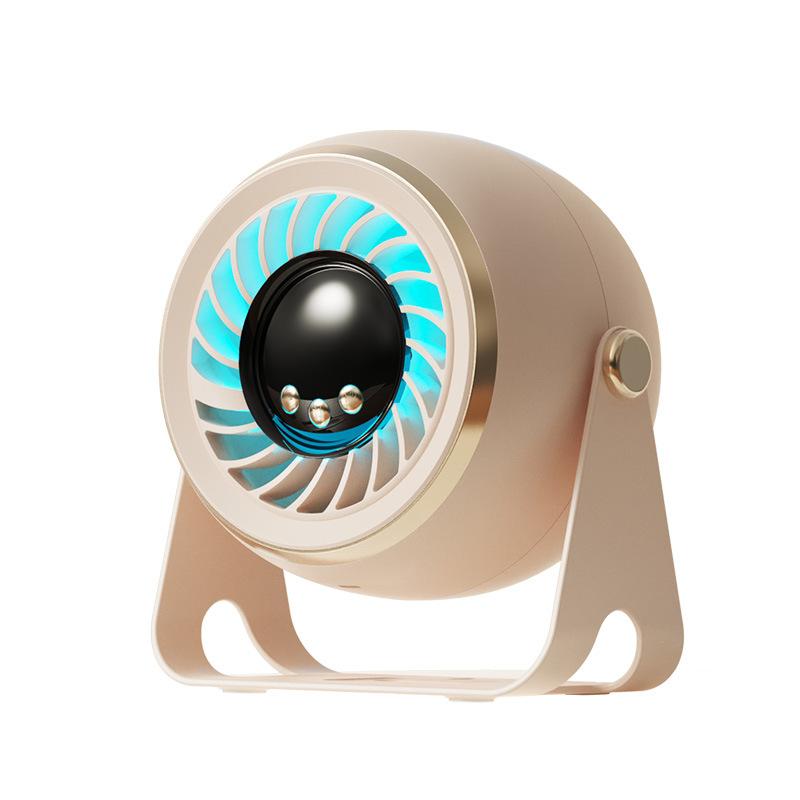 Mini desktop fan, USB rechargeable, portable, suitable for dormitories and offices, wall-mounted, digital display, circulating fan.