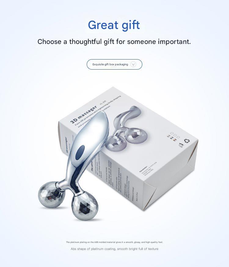 Manual roller 3D face lifting double chin slimming face device for tightening masseter muscles, V-line face slimming and leg slimming beauty