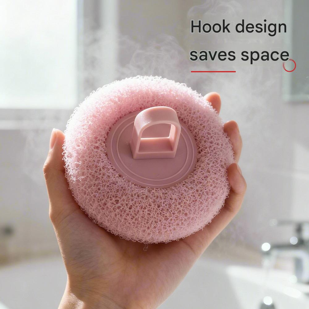 New bath ball with suction cup, exfoliating and foaming, soft and non-spoiling, hanging bath towel.