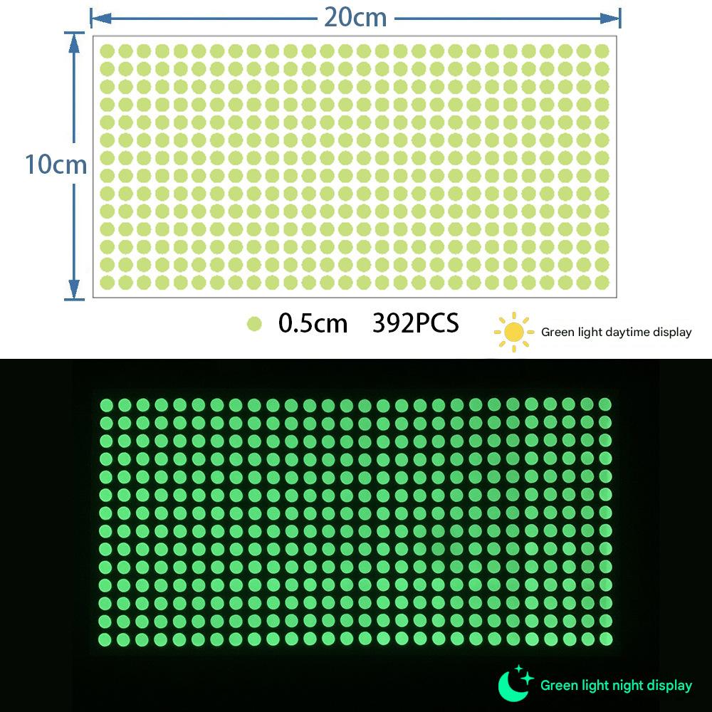 Glow-in-the-dark star wall stickers for living room and bedroom light switches; children's polka dot and heart DIY creative glow-in-the-dark stickers.