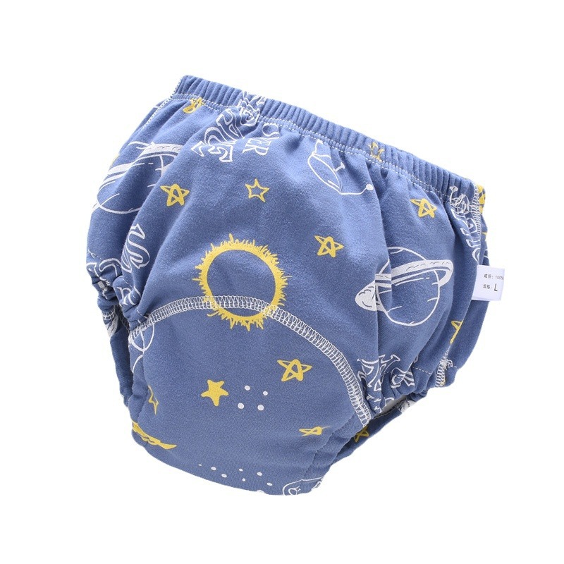 Baby training pants, washable 6-layer gauze diaper cover, breathable cloth diaper pants.