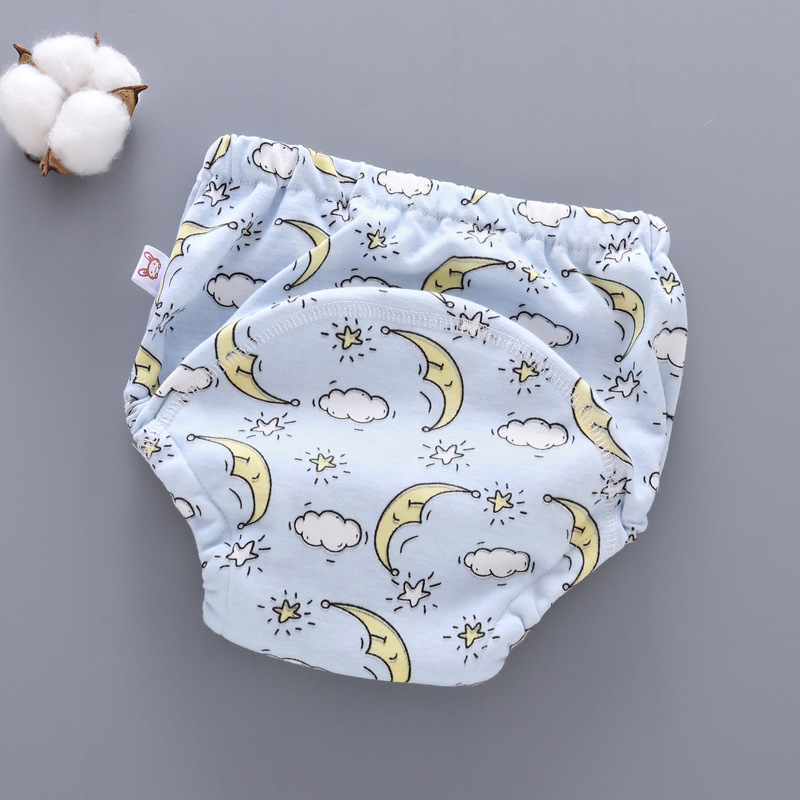 Baby training pants, washable 6-layer gauze diaper cover, breathable cloth diaper pants.