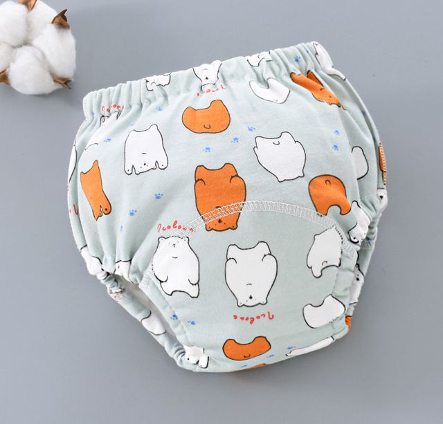 Baby training pants, washable 6-layer gauze diaper cover, breathable cloth diaper pants.