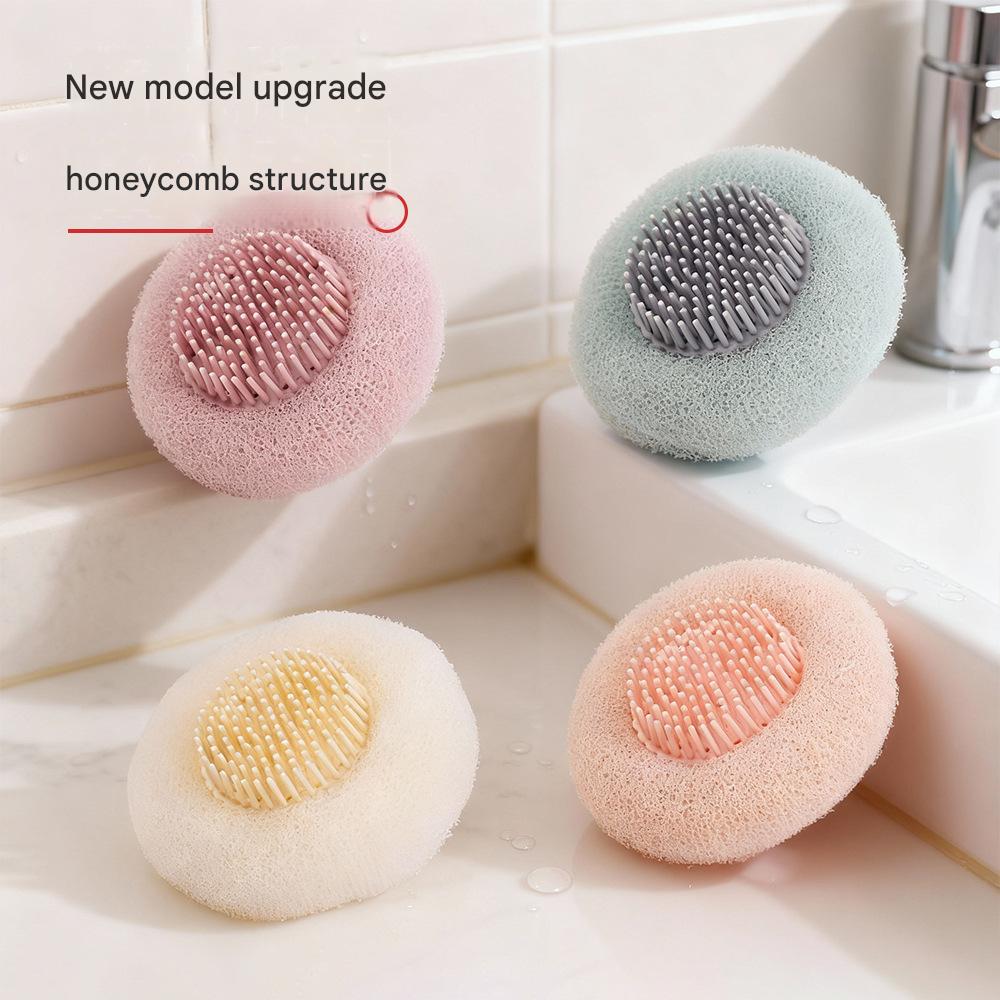 New bath ball with suction cup, exfoliating and foaming, soft and non-spoiling, hanging bath towel.