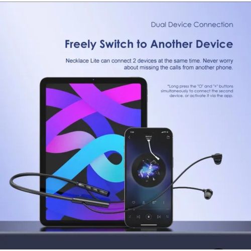 Jbl Necklace Lite Wireless Bluetooth Neckband Earphones with Deep Bass Stereo Sound Long Battery Life Fast Charging Magnetic Earbuds Built In Microphone In Line Controls Comfortable Secure Fit