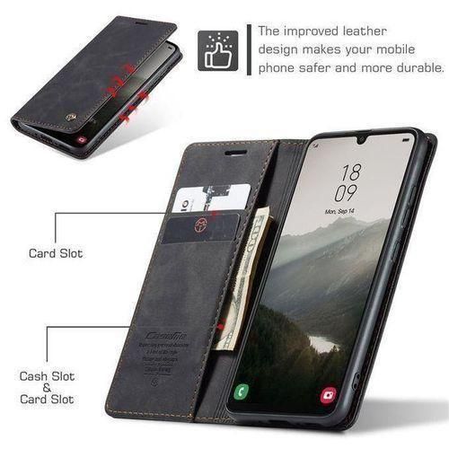 Caseme Brown Soft Leather Wallet Flip Cover Case for Tecno Camon 50/Camon 50 Pro