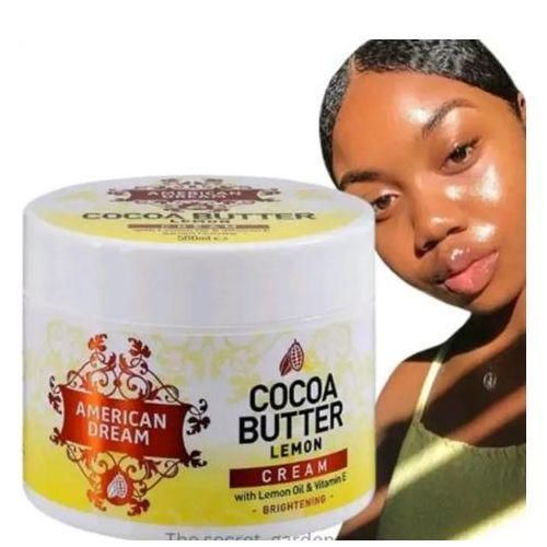 American Dream Cocoa Butter Lemon Brightening Cream Infused With Lemon Oil & Vitamin E 500ml