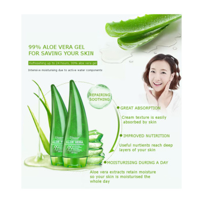 Dr. Dess Aloe Vera Soothing Gel Sunburn Repair Gel 99% Natural Vera Content Treat Sunburns and Repairs Skin Faster Hydrating and Moisturizing gel