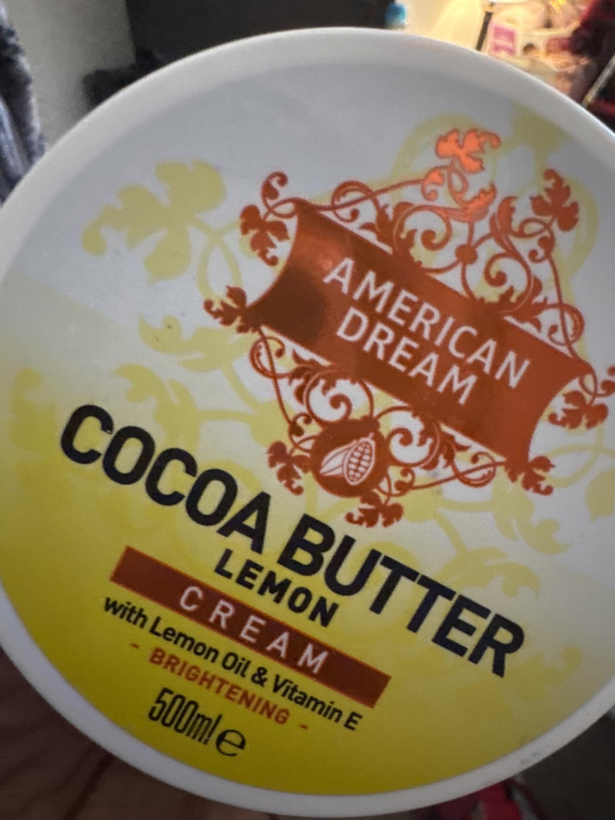 American Dream Cocoa Butter Lemon Brightening Cream Infused With Lemon Oil & Vitamin E 500ml