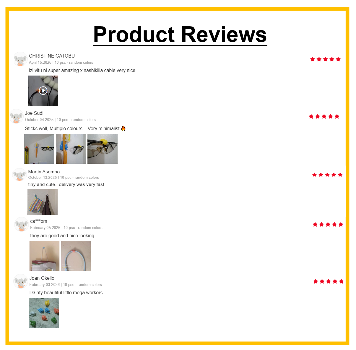 10pcs Thumb-Shaped Cable Clips – No-Drill Adhesive Hooks for Charging Cables, Keys, Toothbrushes & Small Items, Desk/Bedside/Office/Bathroom, Assorted Colors, Secure Hold