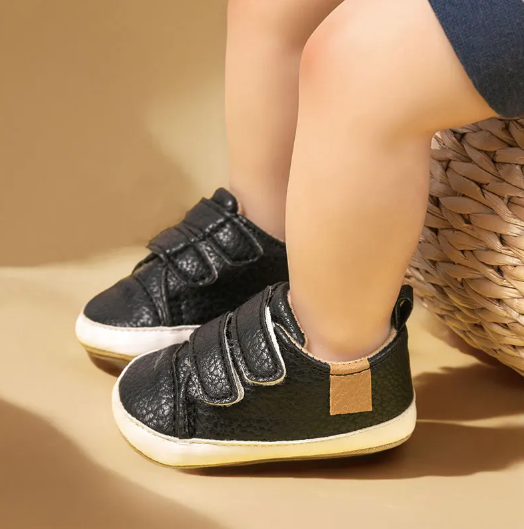 Meckior Baby Boys Girls Shoes Classic Unisex PU Leather Toddler Rubber Sole Anti-slip First Walkers Infant Moccasins Baby Shoes