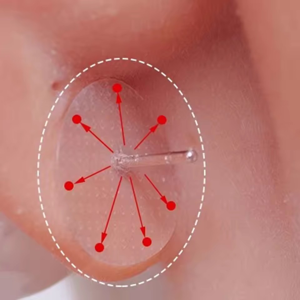 100Pcs Clear Invisible Earlobes Protective Stickers For Stretched Ear Lobes And Relieve Strain From Heavy Earrings