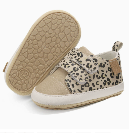 Meckior Baby Boys Girls Shoes Classic Unisex PU Leather Toddler Rubber Sole Anti-slip First Walkers Infant Moccasins Baby Shoes