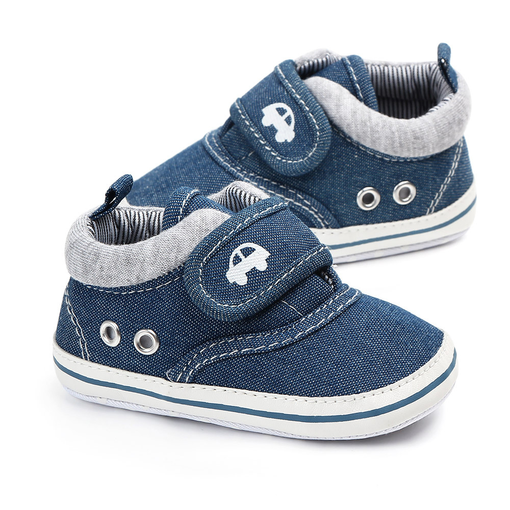 Newborn Baby Shoes, Boys and Girls Baby Shoes, Canvas Baby SAports Shoes, anti Slip Soft Sole, Baby's First Walk 0-18 Months