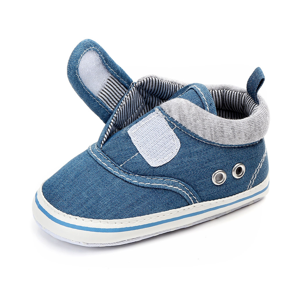 Newborn Baby Shoes, Boys and Girls Baby Shoes, Canvas Baby SAports Shoes, anti Slip Soft Sole, Baby's First Walk 0-18 Months
