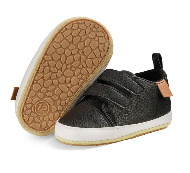 Meckior Baby Boys Girls Shoes Classic Unisex PU Leather Toddler Rubber Sole Anti-slip First Walkers Infant Moccasins Baby Shoes