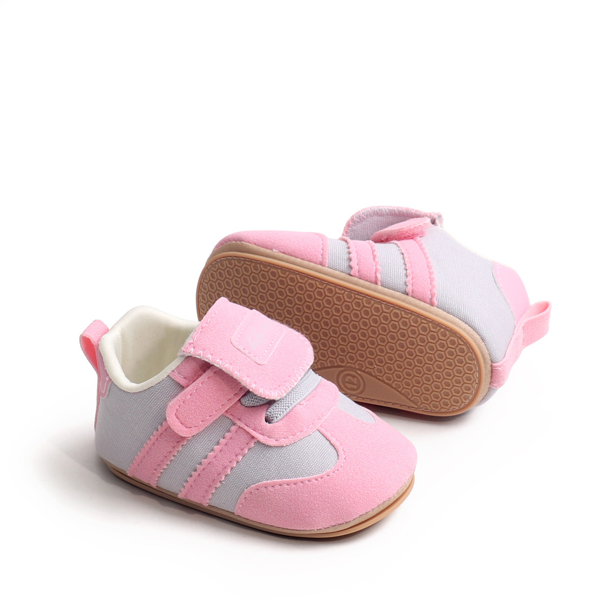 Spring And Summer Newborn Baby Boys And Girls First Walking Shoes Casual Sports Style Indoor Outdoor Toddler Shoes With TPR Sole