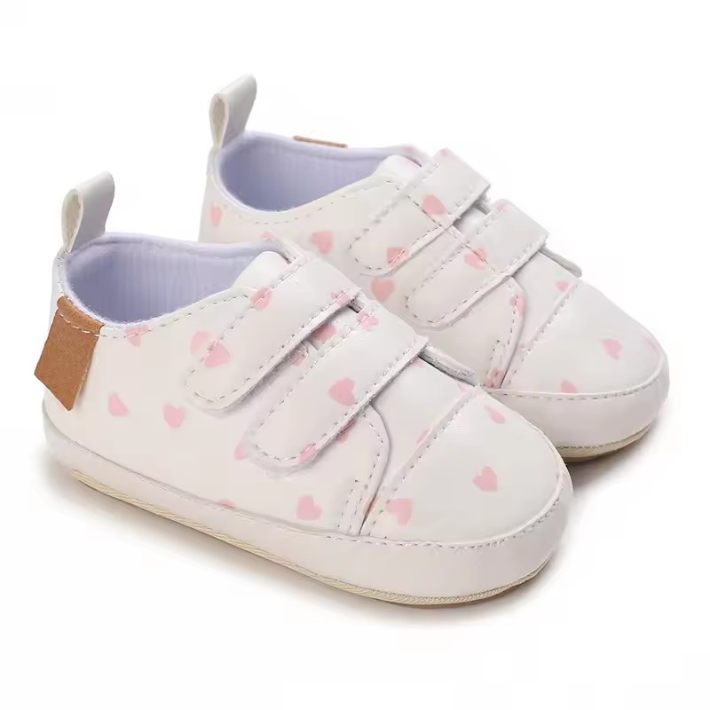 Meckior Baby Boys Girls Shoes Classic Unisex PU Leather Toddler Rubber Sole Anti-slip First Walkers Infant Moccasins Baby Shoes