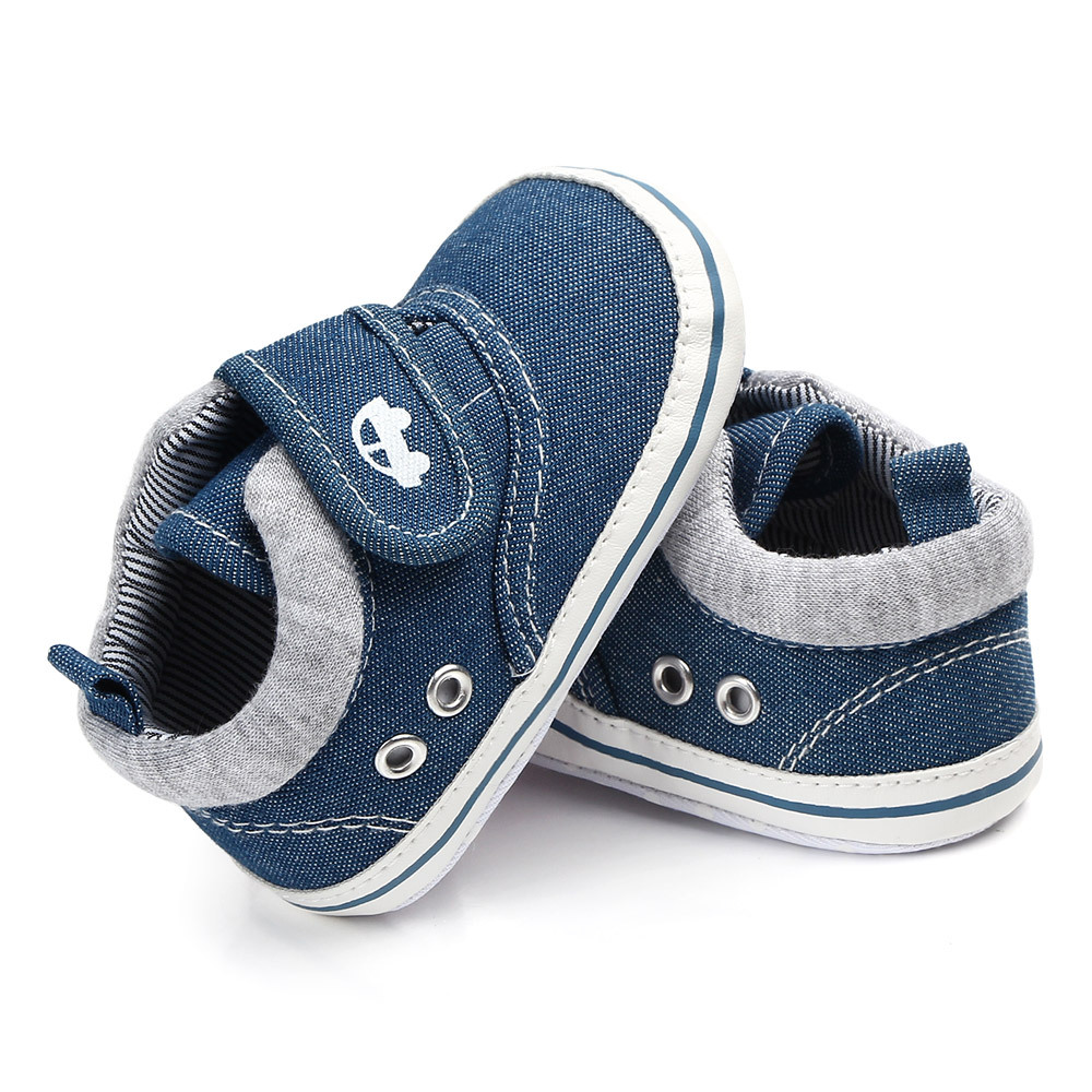 Newborn Baby Shoes, Boys and Girls Baby Shoes, Canvas Baby SAports Shoes, anti Slip Soft Sole, Baby's First Walk 0-18 Months