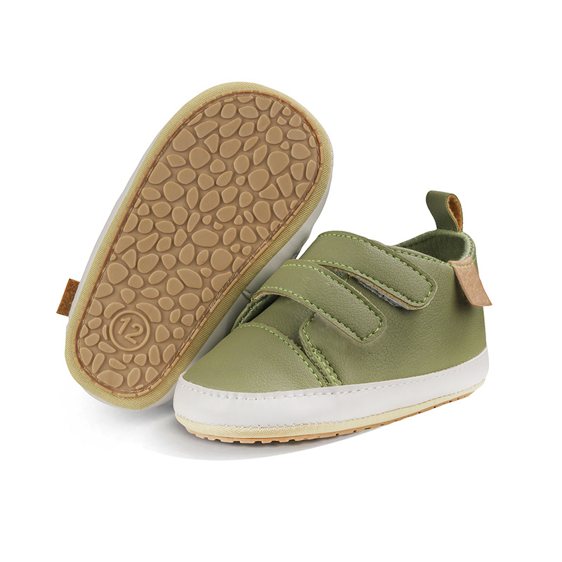 Meckior Baby Boys Girls Shoes Classic Unisex PU Leather Toddler Rubber Sole Anti-slip First Walkers Infant Moccasins Baby Shoes