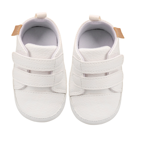 Meckior Baby Boys Girls Shoes Classic Unisex PU Leather Toddler Rubber Sole Anti-slip First Walkers Infant Moccasins Baby Shoes