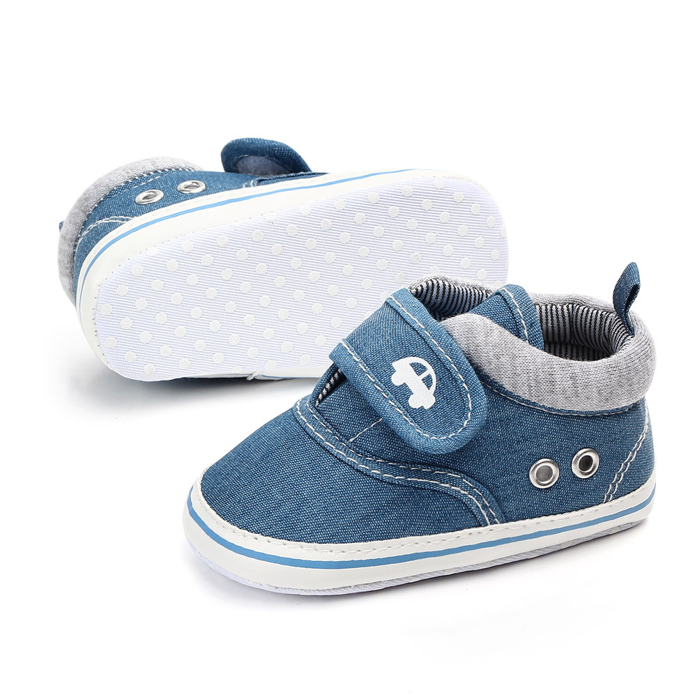 Newborn Baby Shoes, Boys and Girls Baby Shoes, Canvas Baby SAports Shoes, anti Slip Soft Sole, Baby's First Walk 0-18 Months