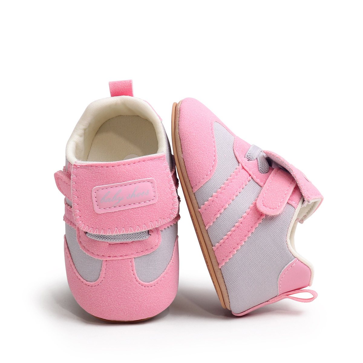 Spring And Summer Newborn Baby Boys And Girls First Walking Shoes Casual Sports Style Indoor Outdoor Toddler Shoes With TPR Sole