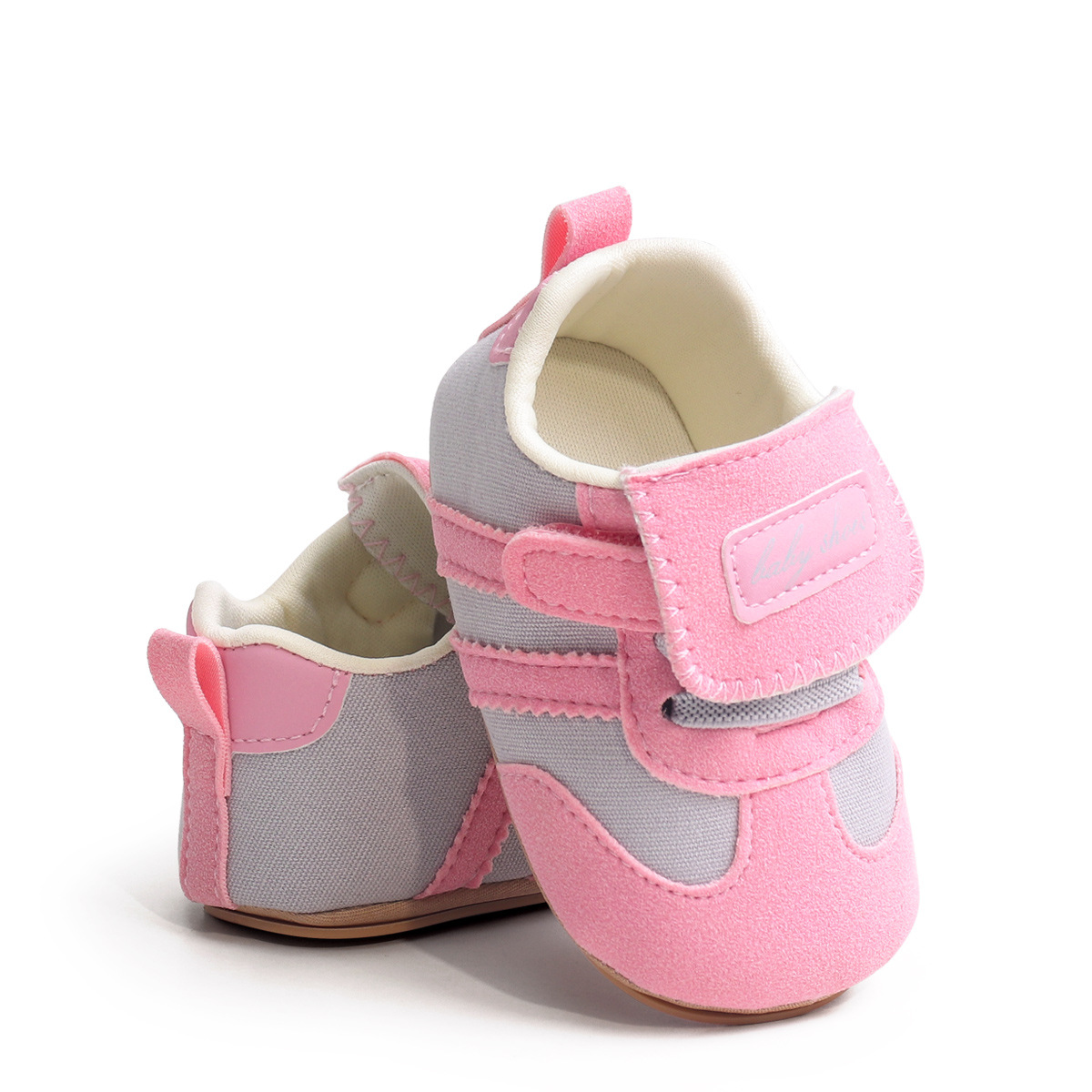 Spring And Summer Newborn Baby Boys And Girls First Walking Shoes Casual Sports Style Indoor Outdoor Toddler Shoes With TPR Sole