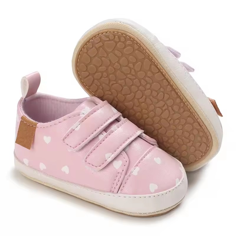Meckior Baby Boys Girls Shoes Classic Unisex PU Leather Toddler Rubber Sole Anti-slip First Walkers Infant Moccasins Baby Shoes