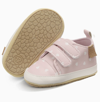Meckior Baby Boys Girls Shoes Classic Unisex PU Leather Toddler Rubber Sole Anti-slip First Walkers Infant Moccasins Baby Shoes
