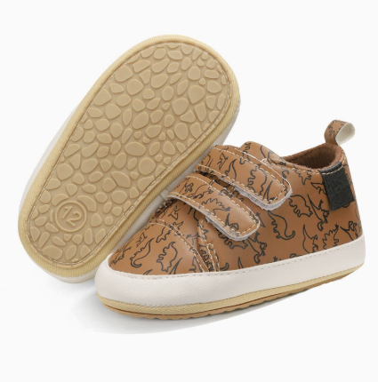 Meckior Baby Boys Girls Shoes Classic Unisex PU Leather Toddler Rubber Sole Anti-slip First Walkers Infant Moccasins Baby Shoes