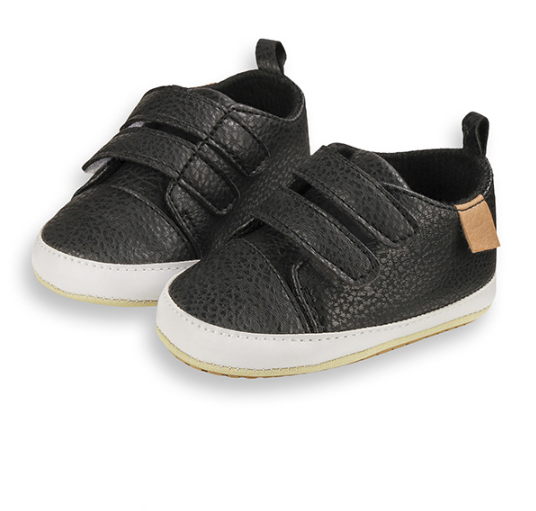 Meckior Baby Boys Girls Shoes Classic Unisex PU Leather Toddler Rubber Sole Anti-slip First Walkers Infant Moccasins Baby Shoes